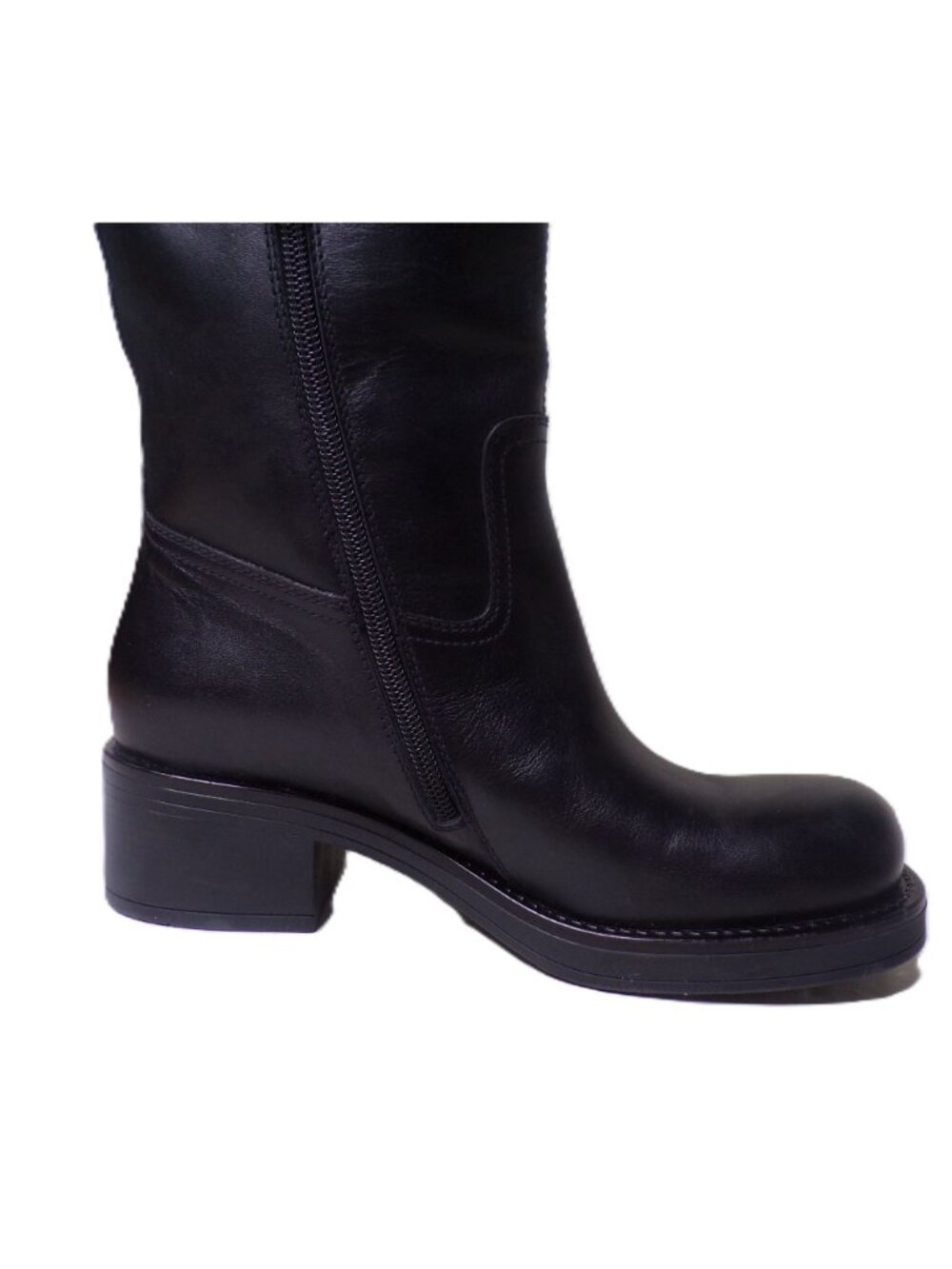 🆕NERO GIARDINI Leather Knee High Moto Boot Black 8 - Picture 7 of 11
